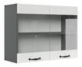 Kuchenglasschrank R-Line, Wei Landhaus, 80 cm