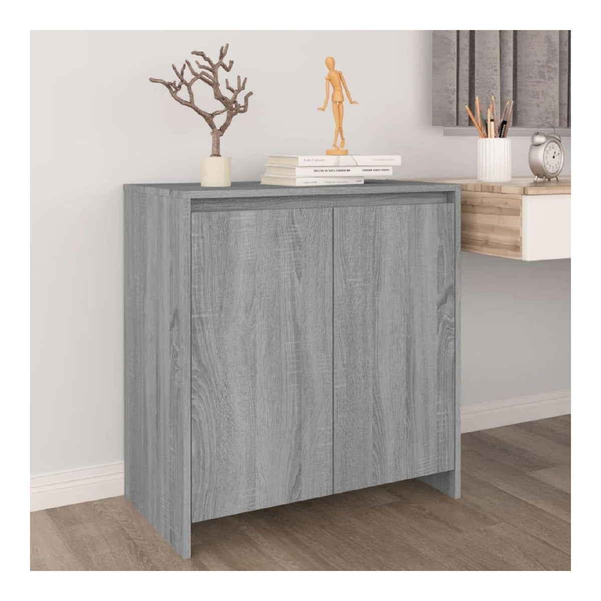 Schranke & Aufbewahrung-Buffets & Sideboards Sideboard Grau Sonoma 70x41x75cm Holzwerkstoff
