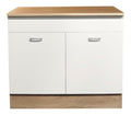 Spulenunterschrank Ailina in Sonoma-Eiche/wei - 100x90x60 (BxHxT)