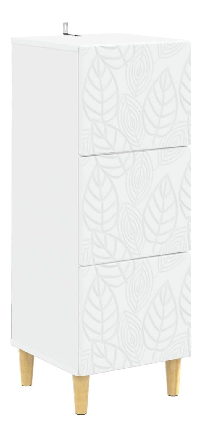 Schubladenschrank Wei 33 x 34,5 x 90 cm Holzwerkstoff