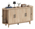 Ovaler 6-turiger Buffetschrank 147x40x76 cm Eiche