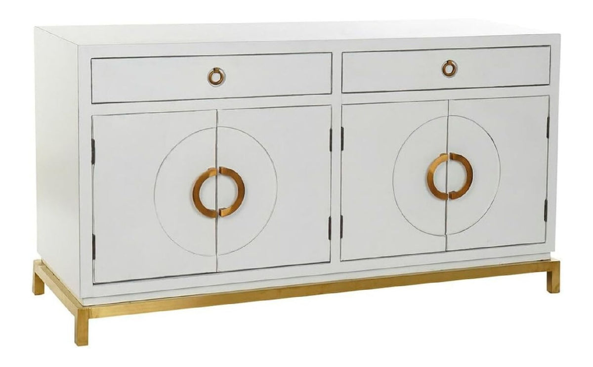 DKD Home Decor Sideboard, Technisches Holz, Wei , Standard