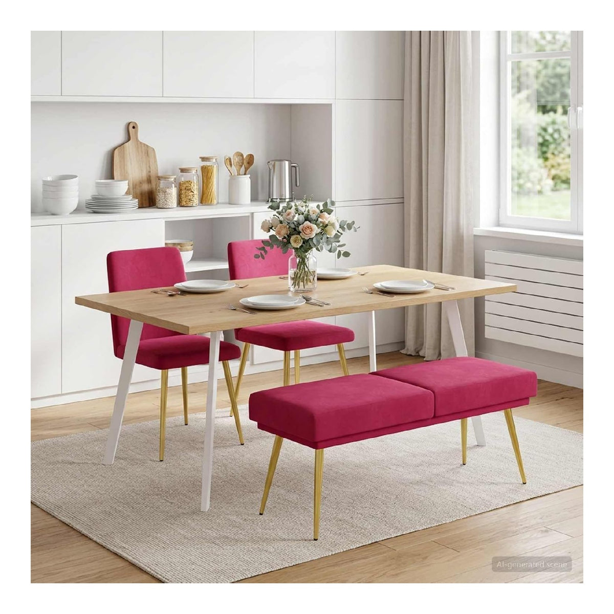 Doppellagige Weinrote Polsterbank 120 x 45 x 46 cm Samt, Vielseitige Sitzbank mit Stauraum, Elegant fur Wohnzimmer, Schlafzimmer, Flur, Esszimmer, Pflegeleichtes Polyester