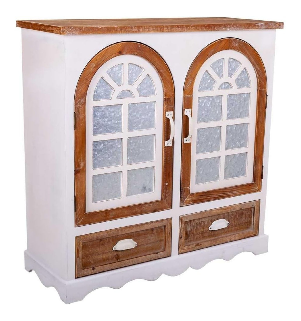 DECO Aparador de Madera Blanco 90x35x90