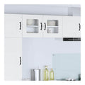 Geschirrspulerfront Kalmar wei aus Spanplatte, 2er Set 40 x 31 x 40 cm, als Kuchenmobel, Beistellschrank Vorratsmobel Hangeschrank inklusive 4 Regalen sowie viel Lagerraum abwaschbar