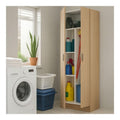 2-turiger Mehrzweckschrank Charleston, Besenschrank, Schuhregal mit Regalen, Schuhschrank, cm73x37h180 cm, Eiche