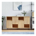 Sideboards 2 STK Sonoma-Eiche Holzwerkstoff mit viel Stauraum 120x35x70 cm Kuchenmobel Wohnzimmer Schrank Buffet Aufbewahrung und Prasentation