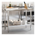 Kuchen Arbeitstisch Kuchentisch Vorbereitungstisch Gastro Tisch Edelstahltisch Grilltisch Outdoor Kuchenmobel 110x55x85 cm Edelstahl