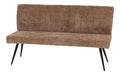 Sitzbank HWC-K16 160cm Stoff/Textil - braun