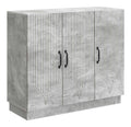 Sideboard Betongrau 89 x 34,5 x 77 cm Kommode mit 3 Turen