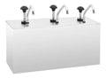Saucen-Spender Edelstahl 3 x 3,5 L, Dosierspender fur Buffet, Gastro So enspender mit Pumpe