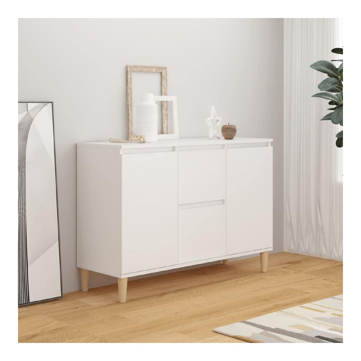 Sideboard Wei 103,5x35x70 cm Holzwerkstoff,Wei ,29.33KG,806103