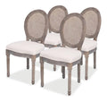 Esszimmerstuhle 4 STK. Creme Stoff