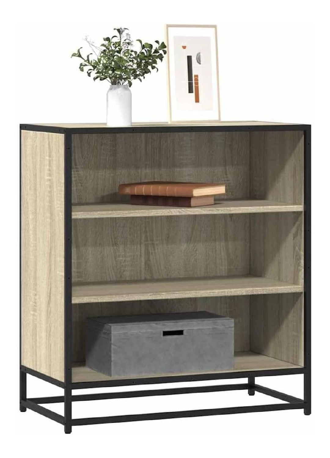 Sideboard Sonoma-Eiche 68x35x76 cm Kommode Holzwerkstoff Metall