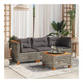365939 Gartensofa fur den Au enbereich, mit Kissen, 3-Sitzer, grau, aus Polyrattan, Bett, Sofa, Couch, Gartensofa, Wohnzimmer, Terrasse, Au enbereich, Mobel
