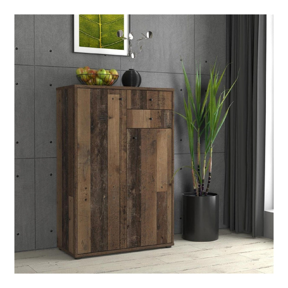 Kommode Holzschrank Standschrank Anrichte Beistellschrank Schrank Tembi II Old Wood Vintage