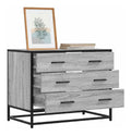 Schubladenschrank Grau Sonoma 70x41x56 cm Holzwerkstoff