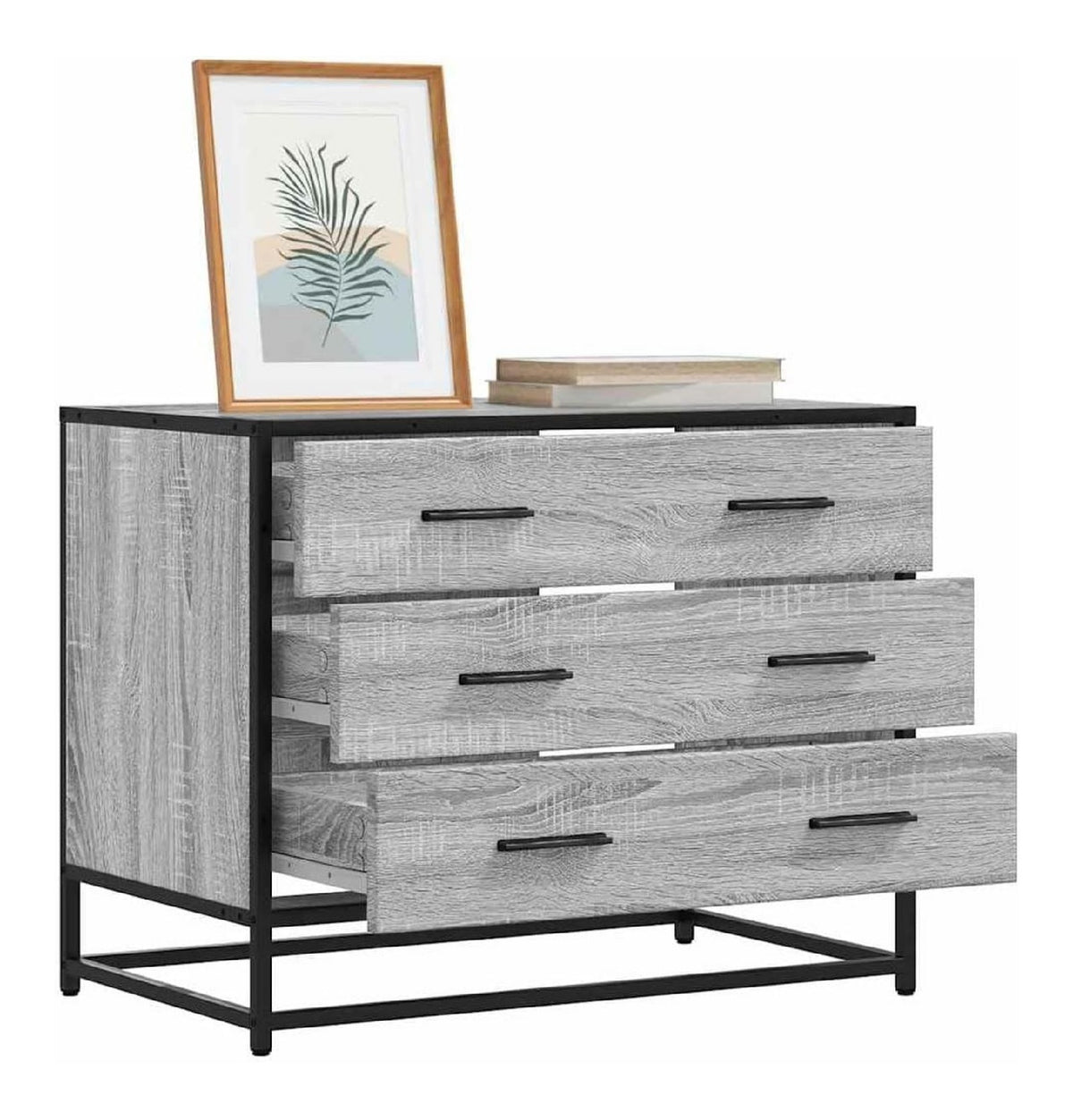 Schubladenschrank Grau Sonoma 70x41x56 cm Holzwerkstoff