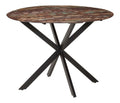 Esstisch 110x78 cm Massivholz Altholz mit Stahlrahmen