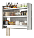 Kuchen Hangeschrank, 3 Ebenen Wandschrank Hangend, aus Edelstahl
