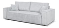 Margaret Hadas24 Couch Passio III mit Schlaffunktion und Bettkasten, 2-Sitzer, Schlafsofa, inklusive Dekokissen, Stauram, Polstersofa fur Wohnzimmer 250 x 105 cm, moderner Stoff Poso, bequem, grau