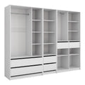 Kleiderschrank Elmo, Wei , 100 x 200 cm