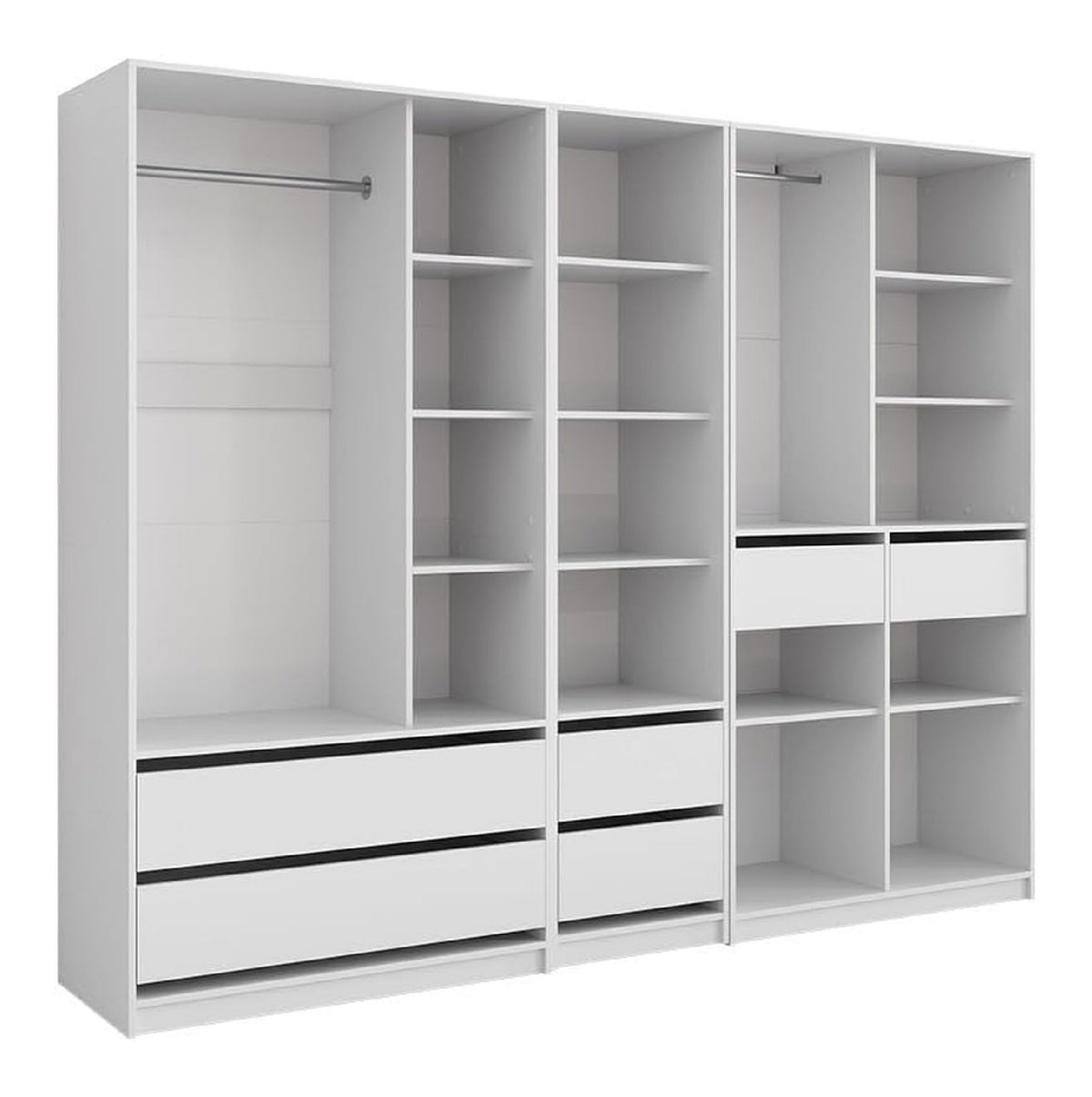 Kleiderschrank Elmo, Wei , 100 x 200 cm