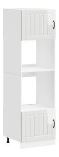 Herdumbauschranke 2 STK Hochglanz-Wei Holzwerkstoff Kuchenschrank mit verstellbaren Fu en 60x57x207 cm Kuchenkommode modern platzsparend fur Kuche und Vorratsschrank