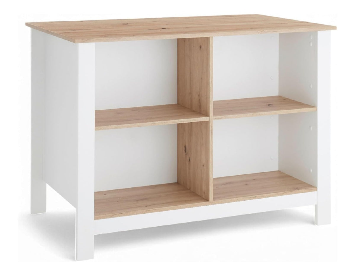 SUGAR Kucheninsel mit Arbeitsplatte Wei Artisan Eiche Optik Kochinsel