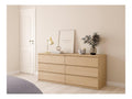 Kommode Giselle, Wohnzimmerbuffet, Wohnzimmer-Sideboard, Moderne Kuchen-Speisekammer, 154x50 h70 cm, Eiche