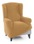FAVERTI Super elastischer Schonbezug fur Ohrensofa, 3-Sitzer, 160 bis 190 cm, Modell Novele, gelb, Qualitatsschutz aus Jacquardgewebe, Baumwollgefuhl, Sofaschutz, Ohrenschutzer