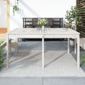 Wei?er Gartentisch mit Rattan Optik aus Kunststoff Variante 782