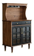 Buffet Black Walnut Retro Sideboard Home Decorative Storage Cabinet Kitchen Coffee Bar Cabinet Suitable for Cafes, Study Rooms, Etc. Aparadores Para Comedor