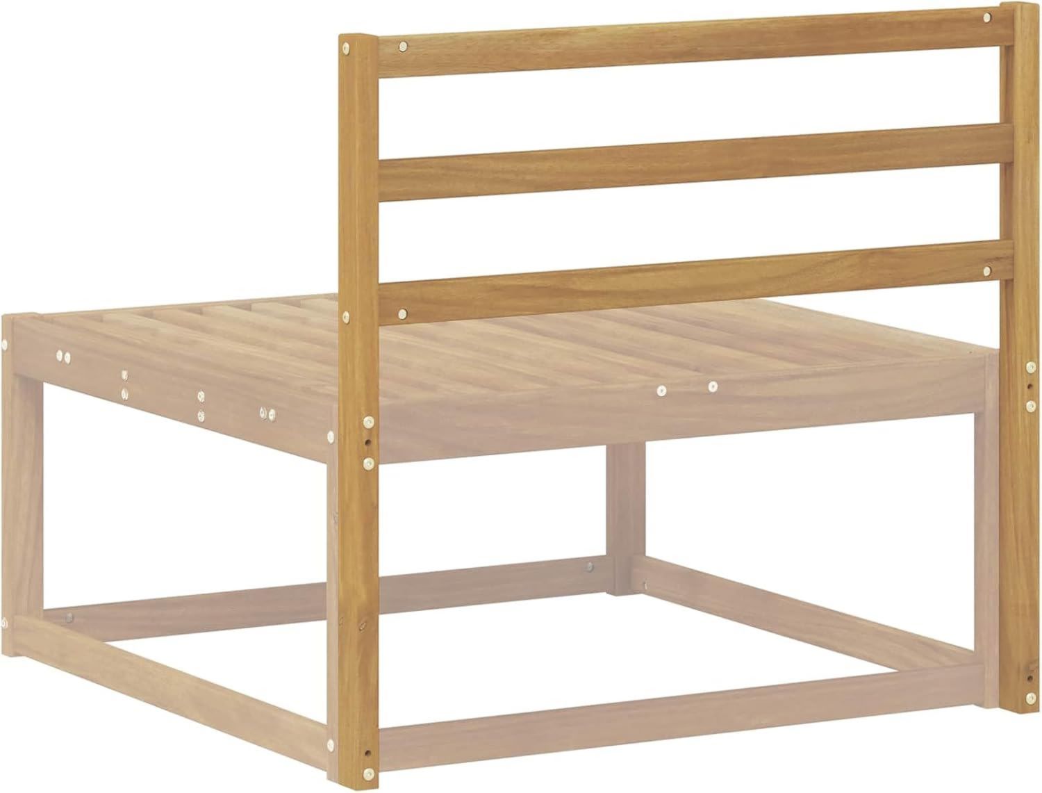 Hochwertige Rueckenlehnenmodul Weiss 79 x 4 x 73 cm Massivholz Akazie Robustes Akazienholz Rueckenmodul wetterbest?ndiges Sofa Upgrade vielseitige Sitzhilfe einfache Montage Variante 586