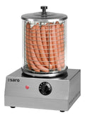 SARO Hot-Dog-Maker - Mit Glaszylinder - Edelstahlgehause - Temperaturregelung 0-110 C - Kompakt - B 280 x T 260 x H 420 mm - 1 kW - Modell CS-100
