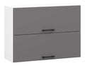 Kuchen-Hangeschrank OLIWIA G2 80 cm mit 2 Turen Kuchenschranke Geraumig Fur kleine Kuche Fur eine Kuchenzeile Als Teil eines Sets B80 x H58 x T30 cm 21,60 kg Wei & Graphitgrau
