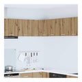 Kuchenschrank Hangeschrank Artisan-Eiche Wei 57 x 57 x 40 cm mit 2 Regalen und 60 kg Maximalbelastung fur Moderne Kuchen, Stauraum, Aufbewahrung, Vitrine, Anrichte, Sideboard, Buffet