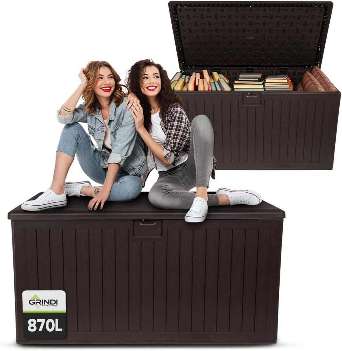 Hochwertige Gartenbox 870 L Auflagenbox Treeline Kissenbox Gartenmoebel Balkonmoebel Variante 21