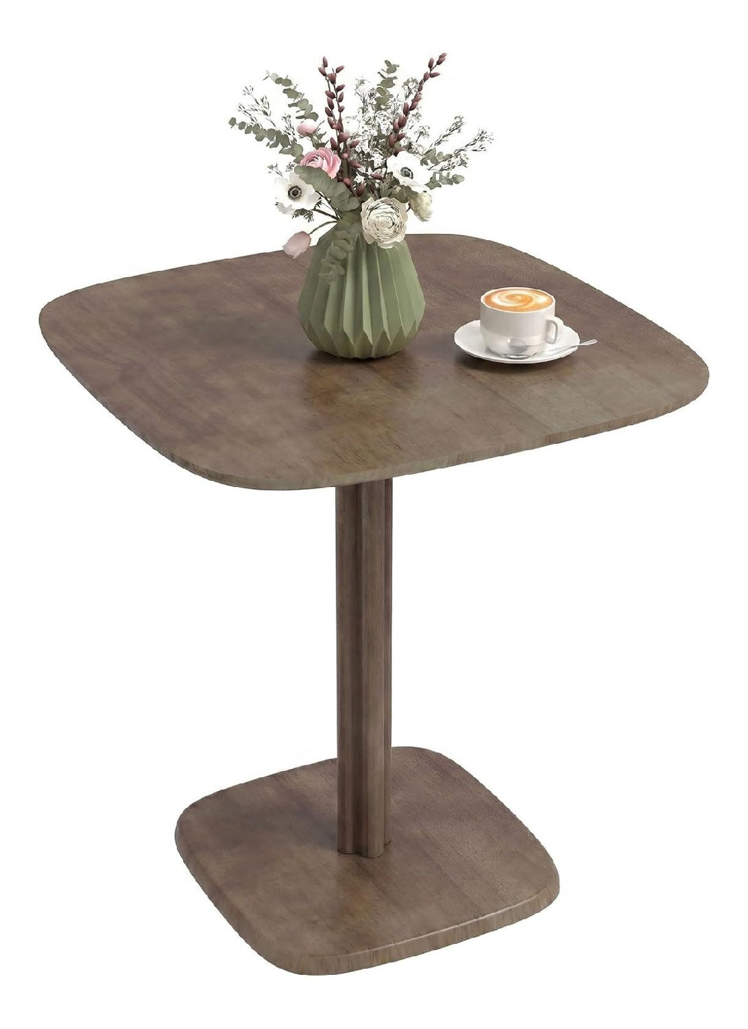 Esstisch fur 4 Personen Holzoptik 70x70cm Dunkelbraun
