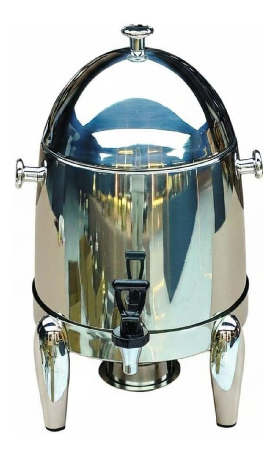 Buffet-Getrankebeutel aus Edelstahl elegantes Design Kaltgetrankespender mit Zapfhahn gro es Fassungsvermogen, Array, Silber