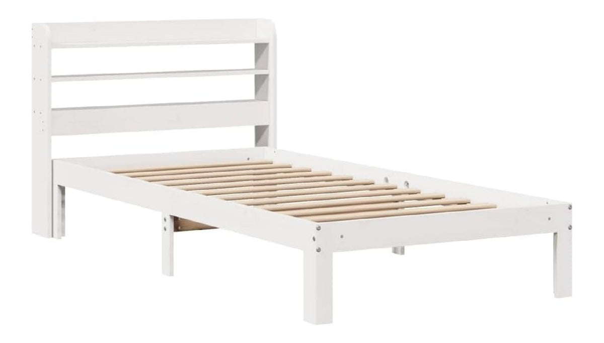 Bettgestell mit Kopfteil ohne Matratze Wei 100x200 cm