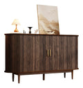 Sideboard mit 2 Schiebeturen und 1 Schublade, Walnuss, 140 x 40 x 78cm