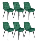 wohnartig Verona Esszimmerstuhle 6er Set Samtstuhl Grun Gepolsterte Sitz- & Ruckenflache Regulierbare Metallfu e Ideal fur Kuche Esszimmer Wohnzimmer