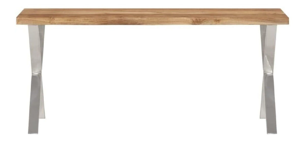 Bank aus massivem Akazienholz, 105 cm