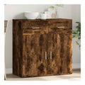 Sideboard Rauchereiche 79x38x80 cm Holzwerkstoff Wohnzimmerschranke Wohnzimmermobel Buffet Beistellschrank Kuchenschranke Esszimmerschranke Flurschrank - 840524