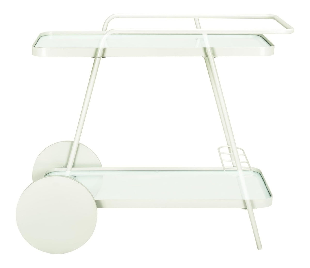 SAFAVIEH Modern 2 Etagen Barwagen, Wei , 91 x 47 x 76