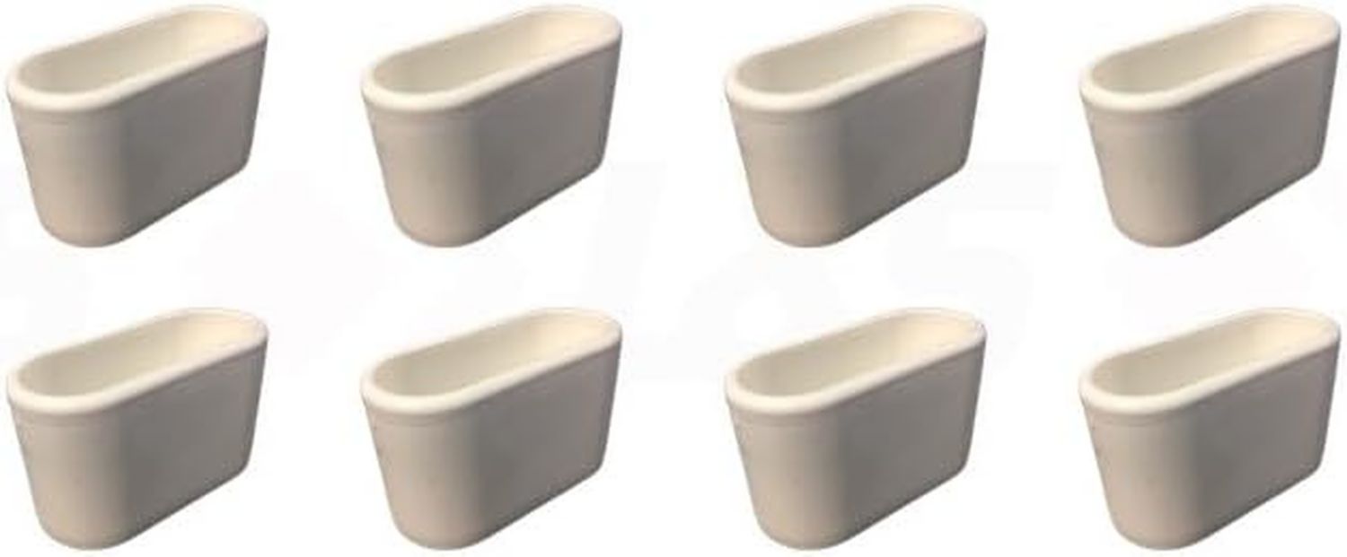 Hochwertige Set Fusskappen 50 x 20 mm Weiss geeignet f¨¹r Chalet Stapelsessel 8 Variante 892