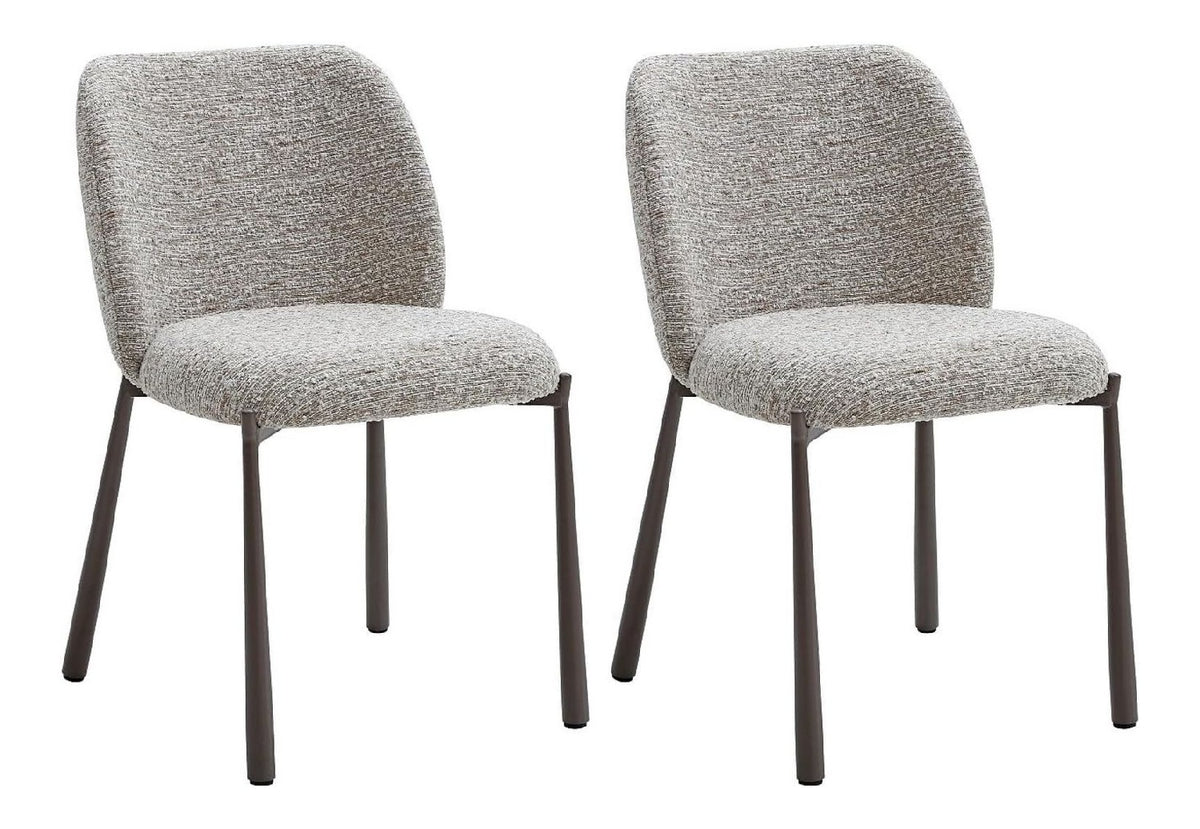 Stuhl 2er-Set Jizak - Stoff Beige