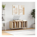 Plattenschrank Sonoma-Eiche 100x38x48 cm Holzwerkstoff Wohnzimmerschrank Konsolentisch Plattenschrank Vitrinenschrank - 831743