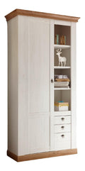 Stauraumschrank in wei Pinie, Eiche Wotan Landhaus, Mehrzweckschrank 102 x 204 cm, Hemsby